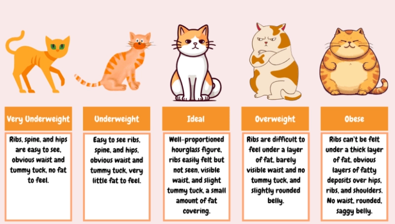 cat healthy weight kg