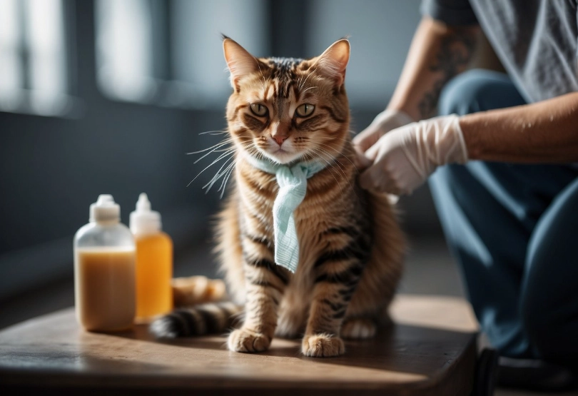 Is antiseptic good for cat scratches?